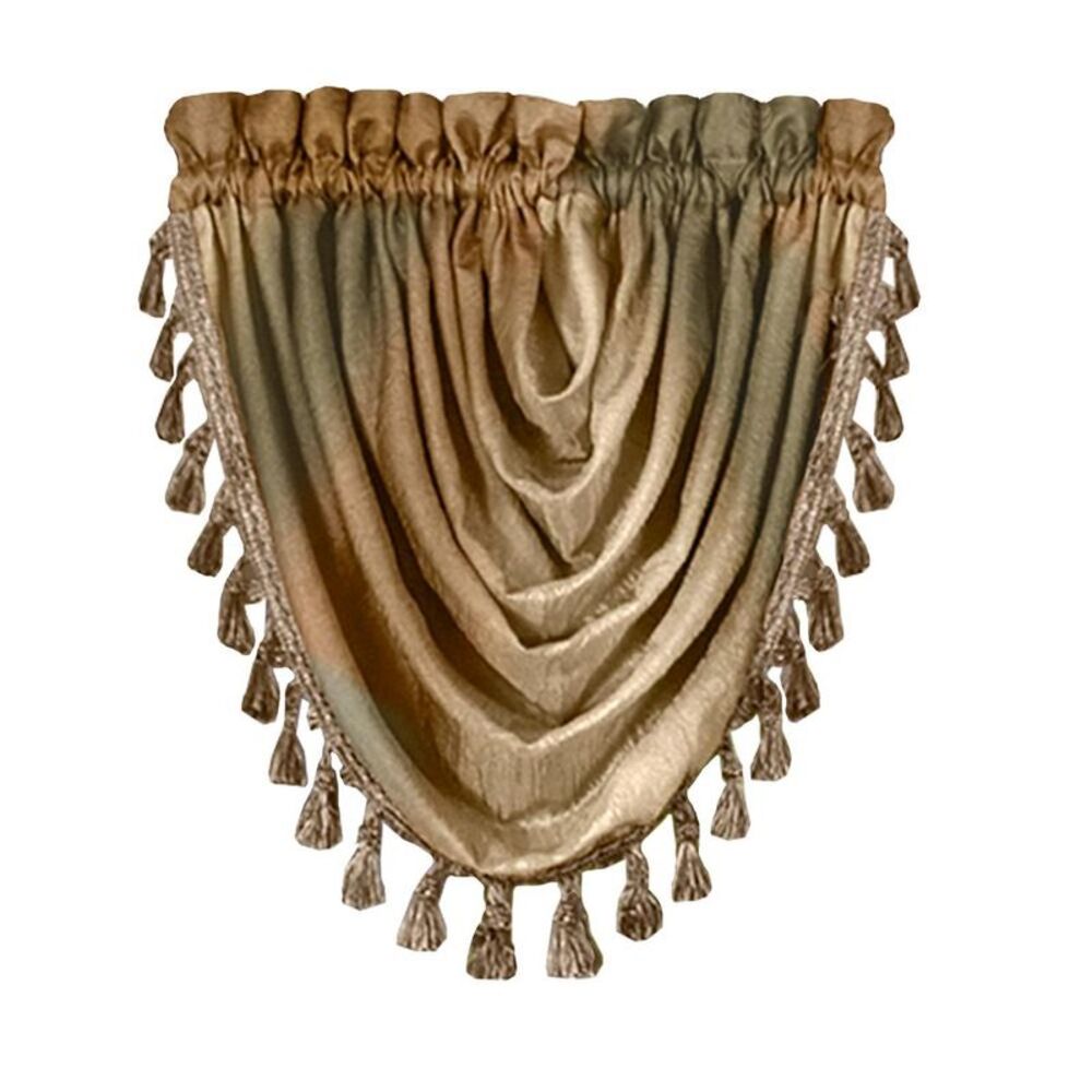 Woven Trends Valances for Windows, Ombre Curtains Modern Semi-Sheer Valance,